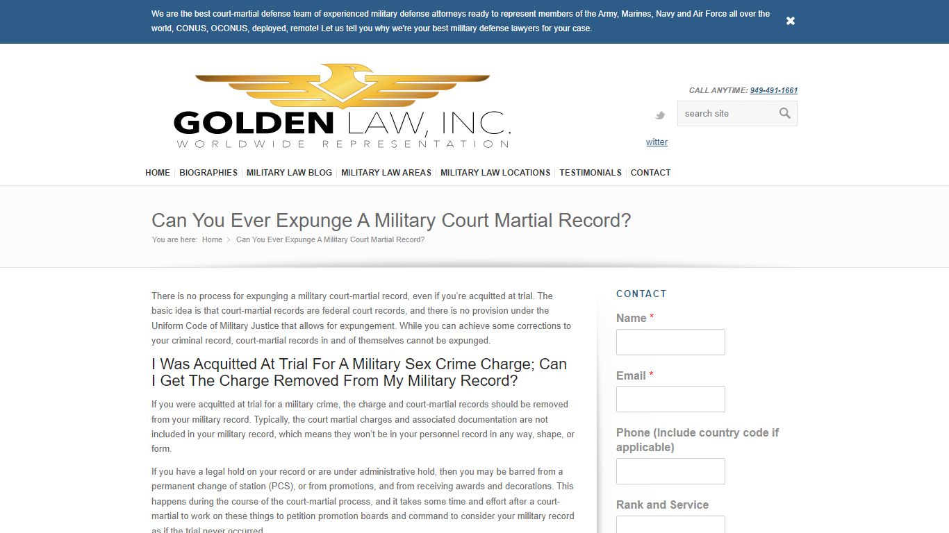 Can You Ever Expunge A Military Court Martial Record?